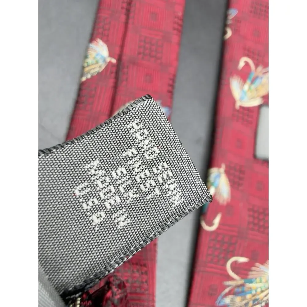 Robert Talbott Best of Class Nordstrom Silk Tie Fly Fishing Lures 59” Hand Sewn